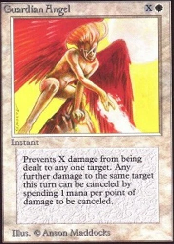 Guardian Angel ~ Heavily Played Unlimited MTG Magic UltimateMTG White Card - Image 1 of 1