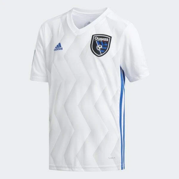 Camiseta deportiva juvenil Adidas MLS San Jose Quakes blanca, azul FN0893  Foto 1 de 1