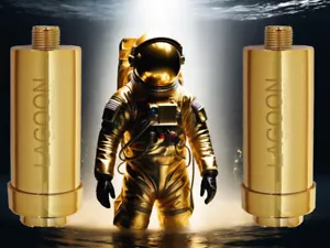 2er Set LAGOON Duschfilter gegen Kalk + Chlor | Duschkopffilter | Gold | Dusche - Bild 1 von 6
