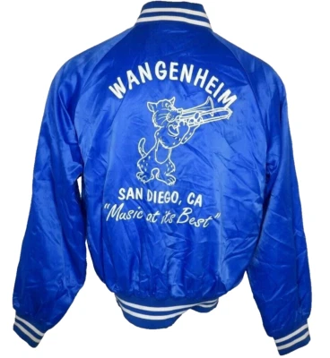 VTG 80s Band Jacket Wangenheim Tiger Satin Bomber Custom Name "Belle" Sz L - Image 1 of 4