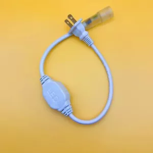 1Pc Power Cord Connector Line for 360 Degree LED Neon Rope Lights 110V - Picture 1 of 3