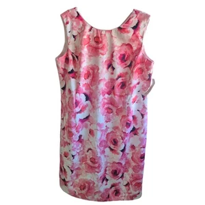 Anna Rose White & Pink Occasion Shift Dress Womens Size UK 18 NEW - Picture 1 of 7