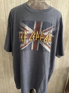 T-shirt Def Leppard uomo taglia 2XL blu grafica cotone - Foto 1 di 6