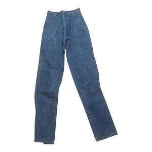 Vintage Wrangler Jeans Damen 27x36 7/8 Denim Bare Back High Waist Rodeo Cowboy - Bild 1 von 6