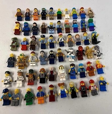 Lego Minifig Minifigure Lot Of 60 Ninjago Jurassic World City Series Rare! - Image 1 of 4