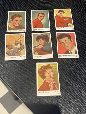 X 7 /  1950s Swedish Film Star Card  Serie X SingerS MIXED LOT - Image 1 of 4