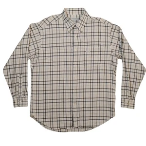 Alex Cannon Hemd Herren Large beige braun schwarz kariert Knopfleiste Baumwolle Freizeit - Bild 1 von 9