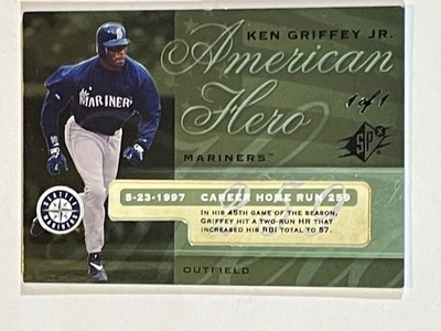 Griffey Jr 2008 UD SPX American Heros 1/1. 40% Off Tee Shirts & hats (Minus UDA) - Image 1 of 2