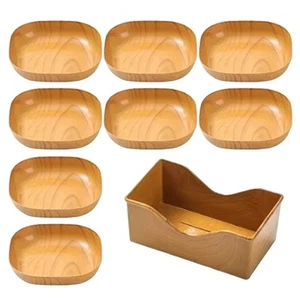 Warm Wood Color Mini Dessert Plates Great for Parties and Celebrations - Picture 1 of 13