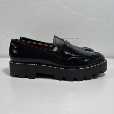 Zapatos Mocasines Franco Sarto Balin Para Mujer Talla 10M Negro Charol Sin Cordones NUEVO Foto 1 de 4