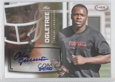 2013 SAGE Auto Gold /100 Alec Ogletree #38 Rookie Auto RC - Image 1 of 2