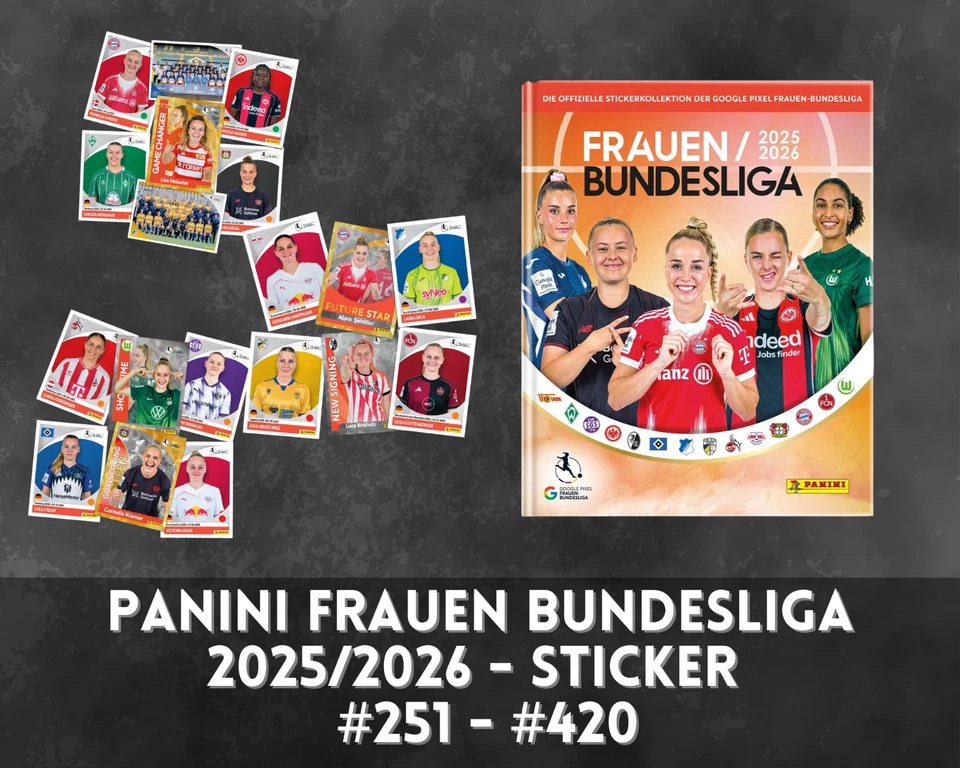 Panini Frauen Bundesliga 2025/2026 - 25/26 - Sticker zum Aussuchen #251 - #420 - Bild 1 von 1