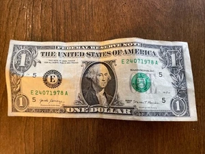 July 24, 1978 Birthday Note 1 Dollar Bill Series 2017 E24071978A Fancy Serial # - Picture 1 of 4