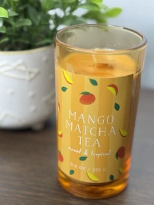 Mango Matcha Tea Glass Candle 11.8 Ounce Sweet & Tropical Hobby Lobby - Picture 1 of 5