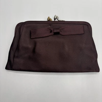 Saks Fifth Avenue Brown Leather Wallet W/ Mini Coin Purse - Vintage - Image 1 of 4