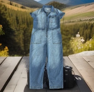 Shabby Chic Ava & Viv Denim Jumper Plus Sz. 20W Stretchy Comfy Big Pockets - Picture 1 of 4