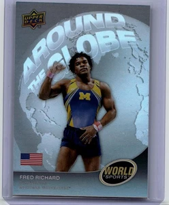 2025 Upper Deck World of Sports Volume 1 #ATG-FR Fred Richard Around the Globe - Foto 1 di 2