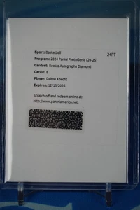 2024-25 Panini Photogenic Basketball - Rookie Auto Diamond DALTON KNECHT Lakers - Picture 1 of 2