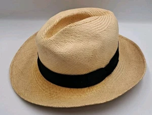 Sombrero de Panamá - ECUADOR Tejido a Mano Genuino, Sombrero de Paja, Paja 100% Natural - 59 - Imagen 1 de 11