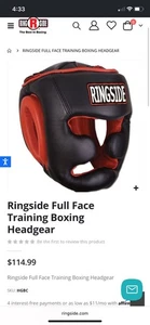 Ringside Full Face MMA Kickboxen Sparring Kopfbedeckung Kopfbedeckung - Schwarz - S/M - Bild 1 von 4