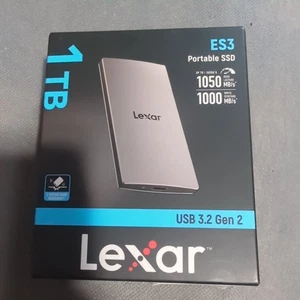 Lexar ES3 External SSD 1TB USB3.2 Gen2 Portable SSD PSSD up to 1050MB/s sealed - Picture 1 of 6