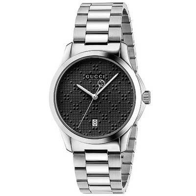 Gucci G-Timeless YA126460 Black Dial Stainless Steel Men's Watch - Image 1 of 3