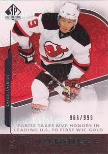 2008-09 Sp Authentic #160 Zach Parise - Picture 1 of 1