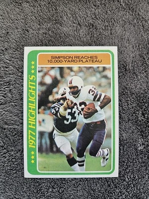 1978 Topps #4 O.J. Simpson Highlight - Image 1 of 2