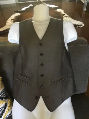John Varvatos Mens Vest Grey Size S 3 Pockets/six Buttons - Image 1 of 4