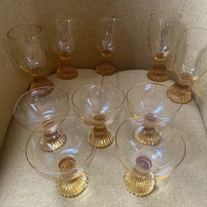 10 Lenox Glass Buttercup TEMPO Champagne/Goblets - Picture 1 of 7
