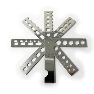 Diamond Stone Size Gauge Folding Fan 7 Arms Multi Shape Carat Measuring Tool - Picture 1 of 3