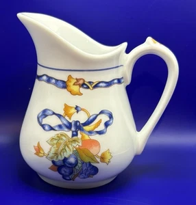 Bernardaud Limoges France Porcelain Borghese Pattern Cobalt Blue Cream Pitcher - Picture 1 of 7