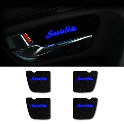 LED Door Inside Catch Plate DIY Kit Blue 4pcs For 2007 2012 Hyundai Santa Fe - Image 1 of 4