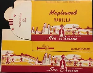 1960s Town Country Maplewood Vanilla Ice Cream Container-Eagle Grove, Iowa "NOS" - Picture 1 of 1