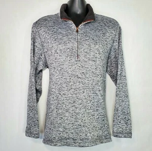 Pullover uomo 1/4 zip impermeabile vintage pile grigio taglia XL  - Foto 1 di 8