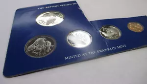 1976 British Virgin Island Partial 5 Coin Proof Set Birds Franklin Mint - Picture 1 of 5