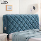 Stretch Bed Headboard Cover Slipcover Check Velvet Quilted Padded Bed Head Cover