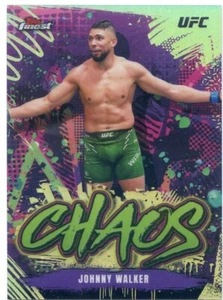 2024 Topps Finest UFC JOHNNY WALKER #CHA-23 CHAOS SILVER REFRACTOR - Picture 1 of 2
