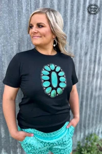 T-Shirt Streets of Turquoise Pailletten - Bild 1 von 5