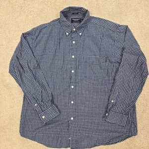 American Eagle Outfitters Herren Large blau kariert Knopfleiste Langarm Hemd - Bild 1 von 9