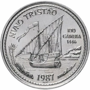 PORTUGAL 100 Escudos 1987 NUNO TRISTAO - RIO GAMBIA - serie descubrimientos - Picture 1 of 2