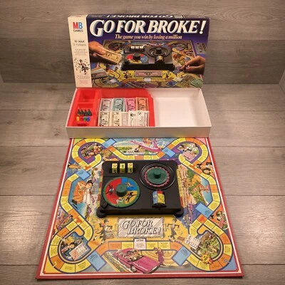 Go For Broke Board Game MB 1985 Vintage Classic Board Game Complete - Image 1 of 4