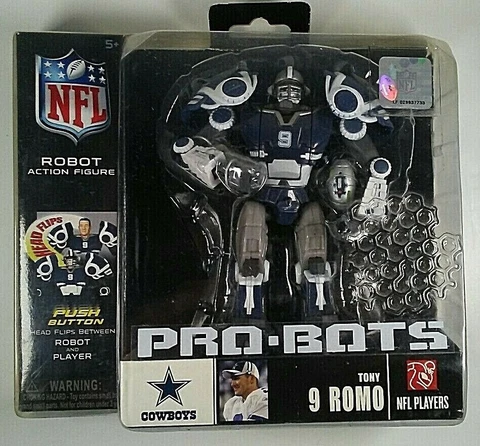 Tony Romo 9 Dallas Cowboys NFL Officially Licensed Pro-Bots Series 1 2008 NIB Cover