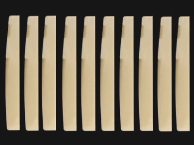 10x Guitar Unbleached Saddle 2 13/16"x1/8"x3/8" (72x3x9mm) Luthier Nut - Image 1 of 4