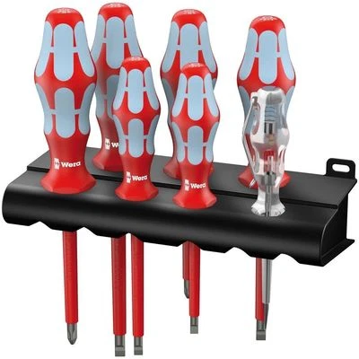 Wera 022728 Kraftform Plus 7 Piece Stainless VDE Screwdriver Set Philips & Slott - Image 1 of 3