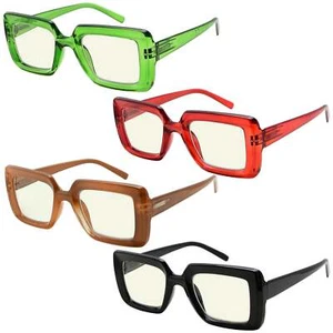 4 Pack Blue Light Blocking Reading Glasses - Picture 1 of 5