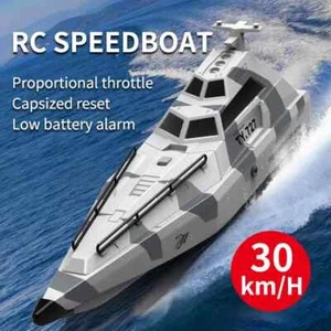 High-Speed Remote Control Turbojet Speedboat Low Battery Alarm RC Boat Ship Toy - Picture 1 of 7