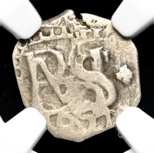 Spanische Kolonialzeit - Peru. Philipp V, 1702-1737. Silver Cob 1/2 Real, NGC VF20 - Bild 1 von 4