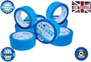 HARRIS PRO PAINTERS CLEAN PEEL MASKING TAPE 38MM x 25M UV RESISTANT LONG LAST - Picture 1 of 17