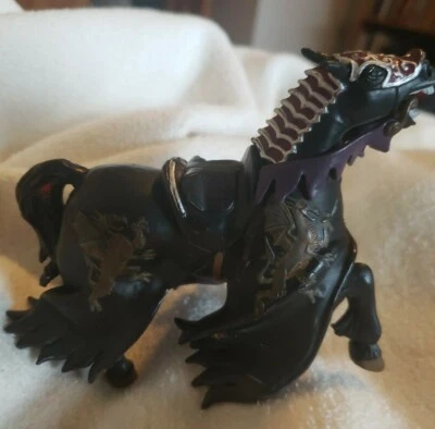 Papo Reyes Dragón Negro/Bronce, pVc Torneo Caballo Figura Caballero Medieval Juguete Foto 1 de 4